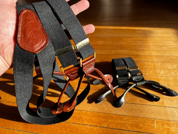 NICENEEDED - Lot De 8 Bretelles En Cuir Véritable, 9.4 Pouces, Noir, Pour Remplacement D'Attaches De Bretelles à Boutons - 6