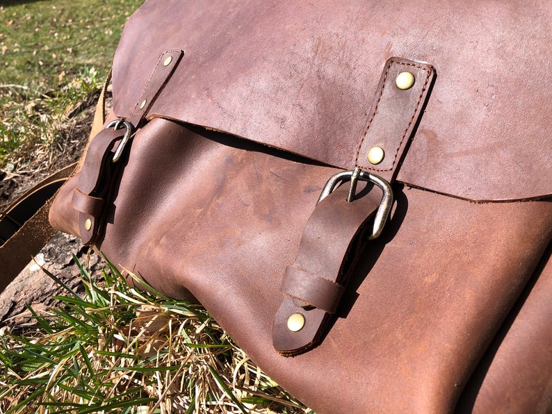 Handmade Leather Messenger Bag Laptop Messenger Bag Etsy