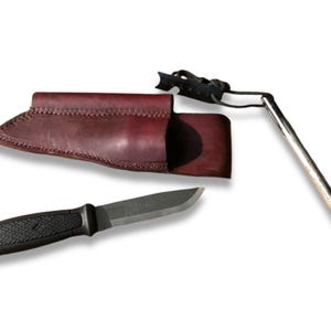 Handcrafted Leather Knife Sheath for Morakniv Garberg S: Bushcraft, Hunting, Hiking