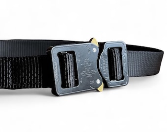 Everyday Carry Belt with AustriAlpin COBRA® Buckle | 1” Tactical Nylon Webbing | Lightweight, Durable, Made in USA (Handmade)