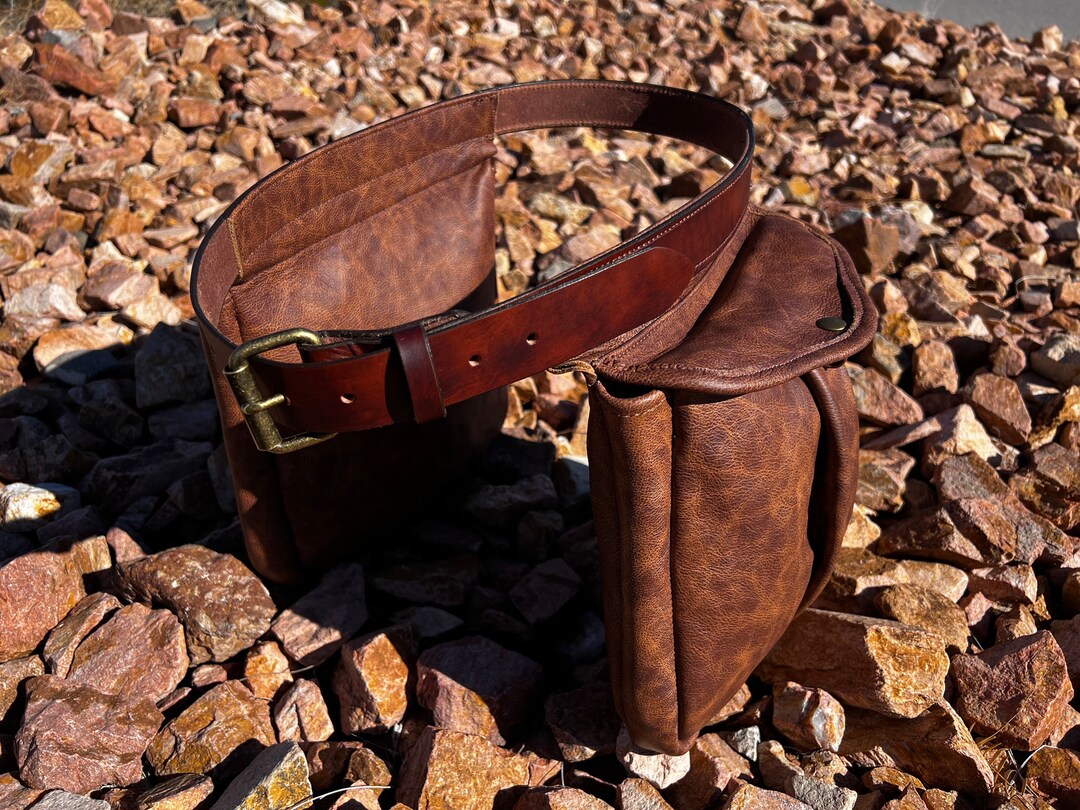 Sportsman Shooting Leather Bag Leather Hunting Bag With Belt Durable