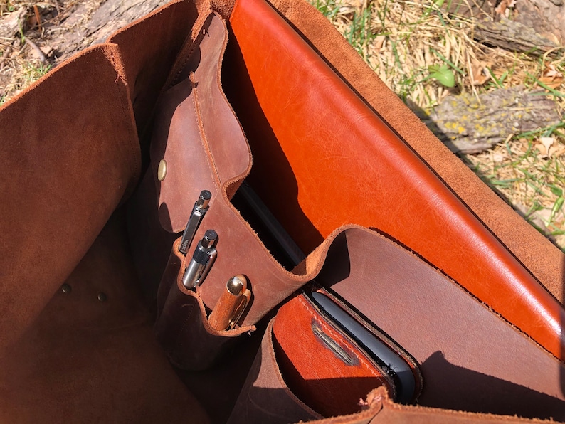 Handmade Leather Messenger Bag Laptop Messenger Bag Etsy