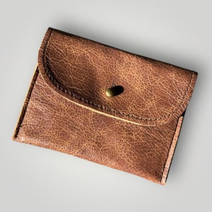 Titular de la tarjeta de visita de cuero hecho a mano / Bolsa de dinero / estuche de la tarjeta de visita / Cartera del titular de la tarjeta de crédito / Cuero genuino / LARP