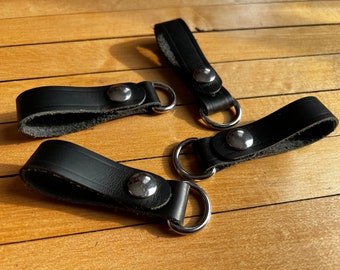 Heavy Duty Leather Suspender Loop Attachment / Tool Belt Strap Accessories / Suspender Loop Hook Attachment / Suspender Strap Belt Connector
