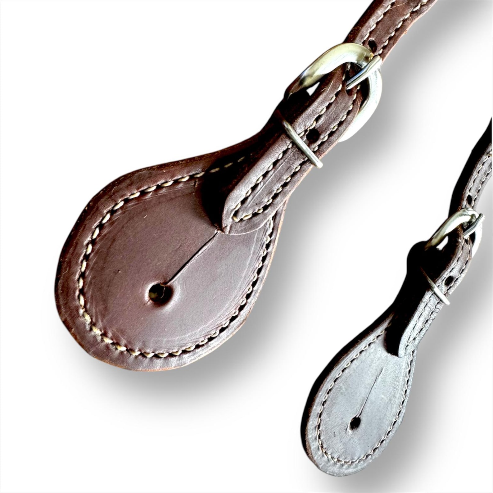 Spur Set Leather Spur Straps – Western Cowboy Horse Tack – Handmade Braided Spur ...