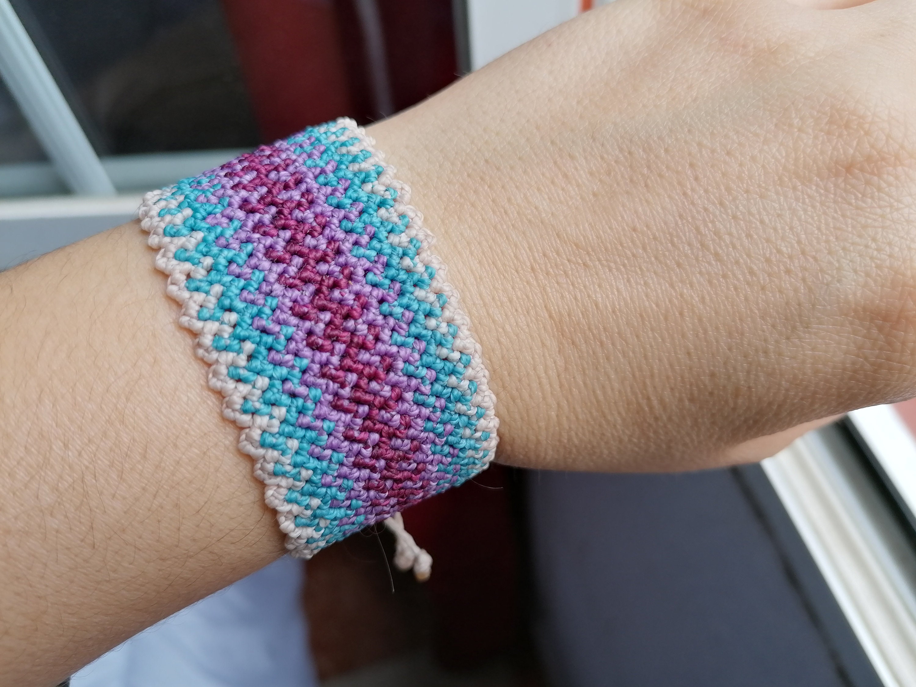 Macrame cuff bracelet Woven bracelet Macrame jewelry | Etsy
