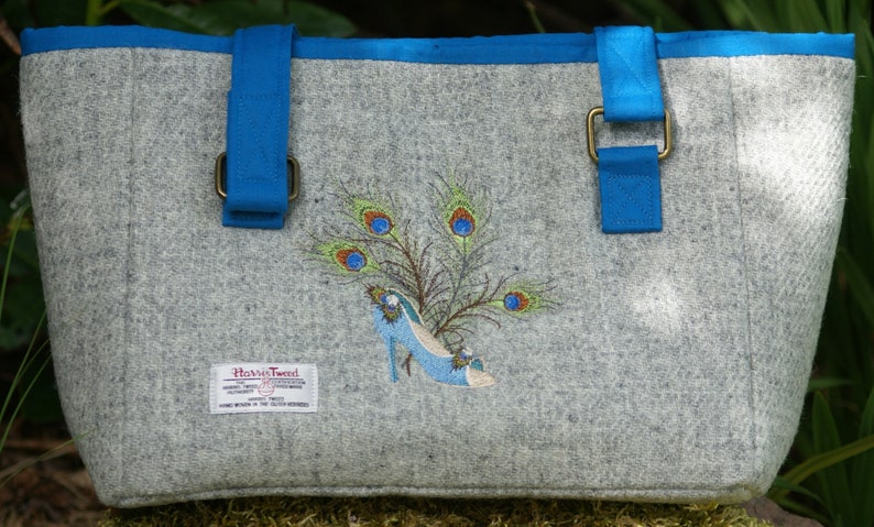 Peacock and Shoe Harris Tweed Tote