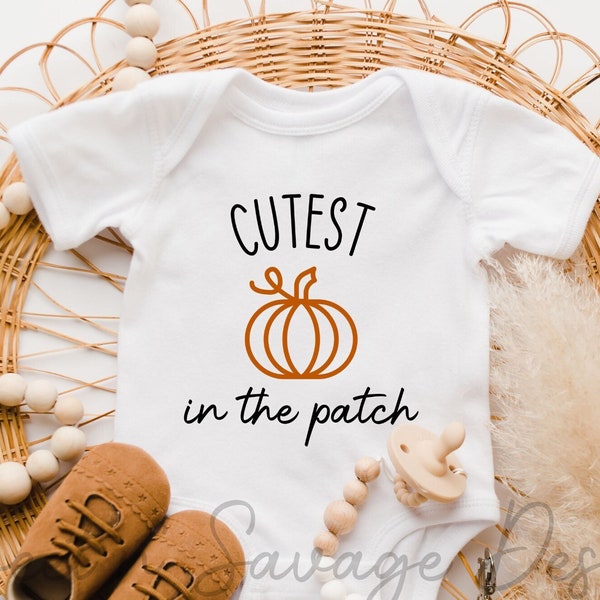 Cutest Pumpkin in the patch Onesies®, Halloween onesie®, Fall bodysuit, Baby Shower Gift, Gender neutral Onesie®, Newborn clothing