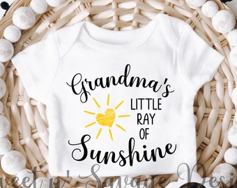Grandma's Sunshine Onesie®, Baby Shower Gift, Little ray of Sunshine Onsie®, Baby Girl gift, Newborn bodysuit