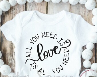 Love is all you need Onesie®, Love onesie®, All you need is love toddler shirt, Baby Shower Gift, Coming Home Onesie®