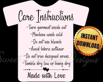 sublimation shirt care instructions