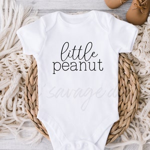 Little peanut Onesie®, Minimalist Baby onesies®, Baby Shower Gift, Gender neutral Onesie®, trendy baby clothes