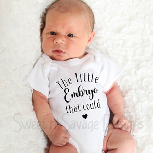 IVF Onesies® | The Little Embryo that Could Onesie® | Pregnancy Announcement Baby Onsie® | Gender Neutral Infant Bodysuit | Baby Shower Gift