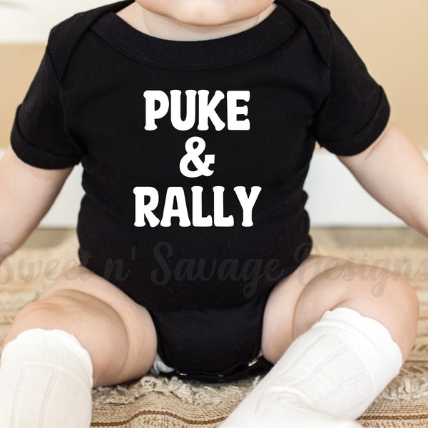 Puke and Rally Baby Onesie®, Funny baby bodysuits, Baby shower gift, Gender neutral Unisex onesies®, Baby boy gifts