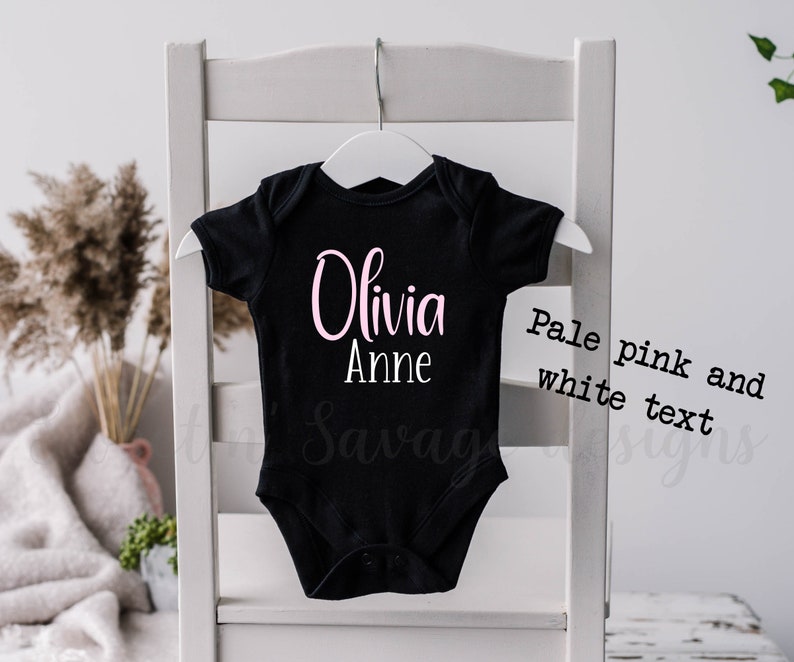 Baby Girl Custom Name Onesie® Personalized Baby Gifts Name Etsy