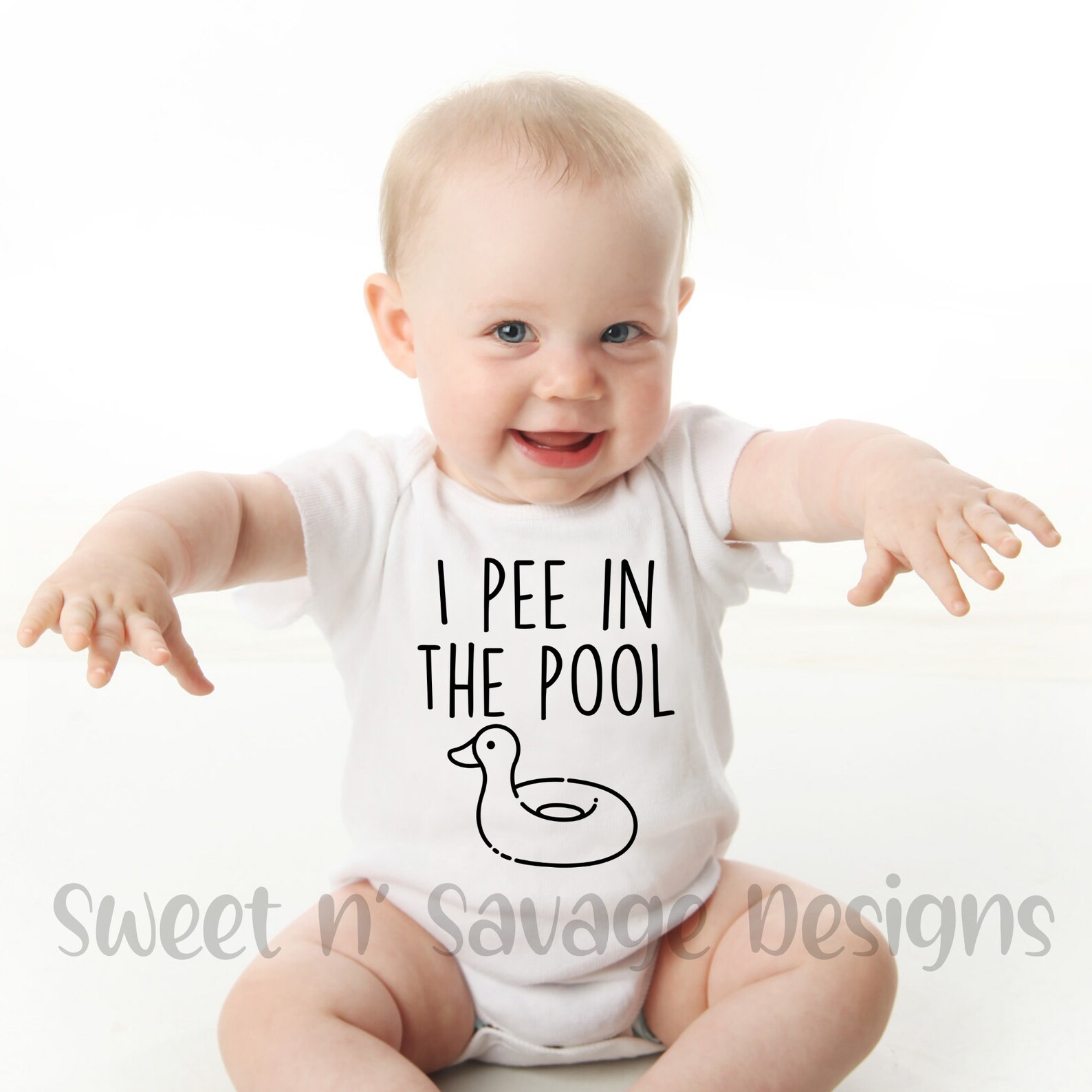I Pee in the Pool Onesie® Funny Baby Onesies® Baby Shower Etsy