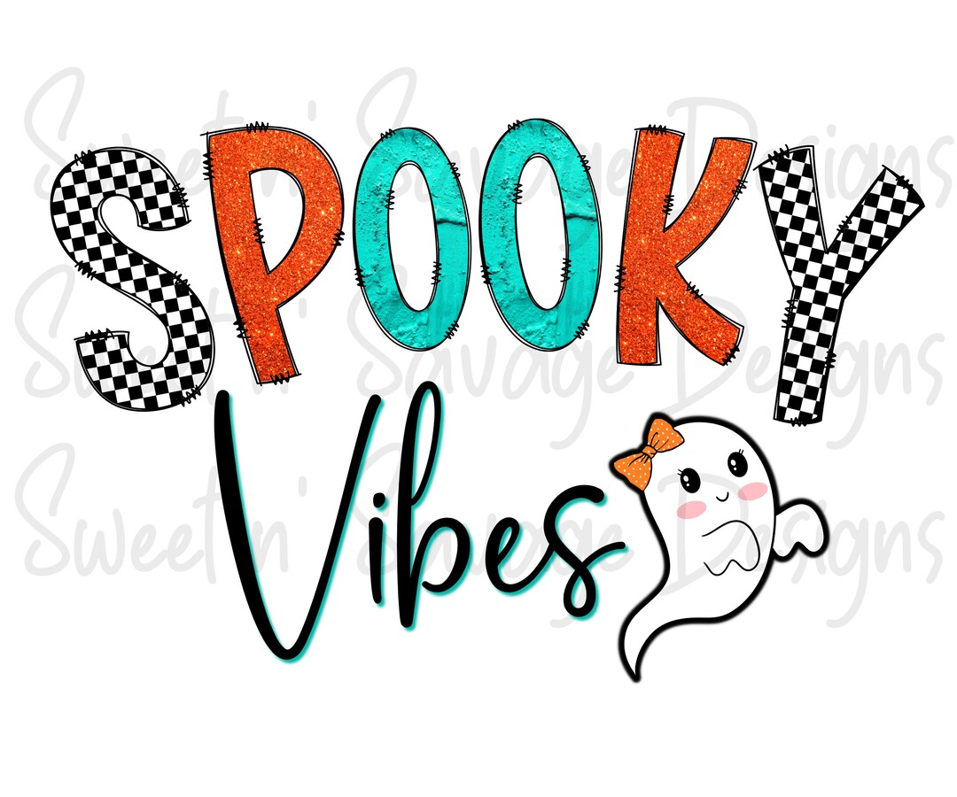 Spooky Vibes Retro PNG Download Halloween Digital Designs - Etsy