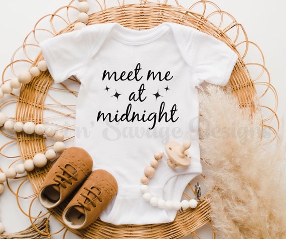 Meet me at Midnight Onesie®, Cute infant bodysuits, Baby girl or boy Onesies®, Baby Shower Gift, Coming Home Outfit