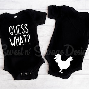 Guess What Chicken Butt Onesie®, Baby Shower Gift, Funny Baby Shirt, Funny baby gifts, Unisex Gift, Funny Onesie®