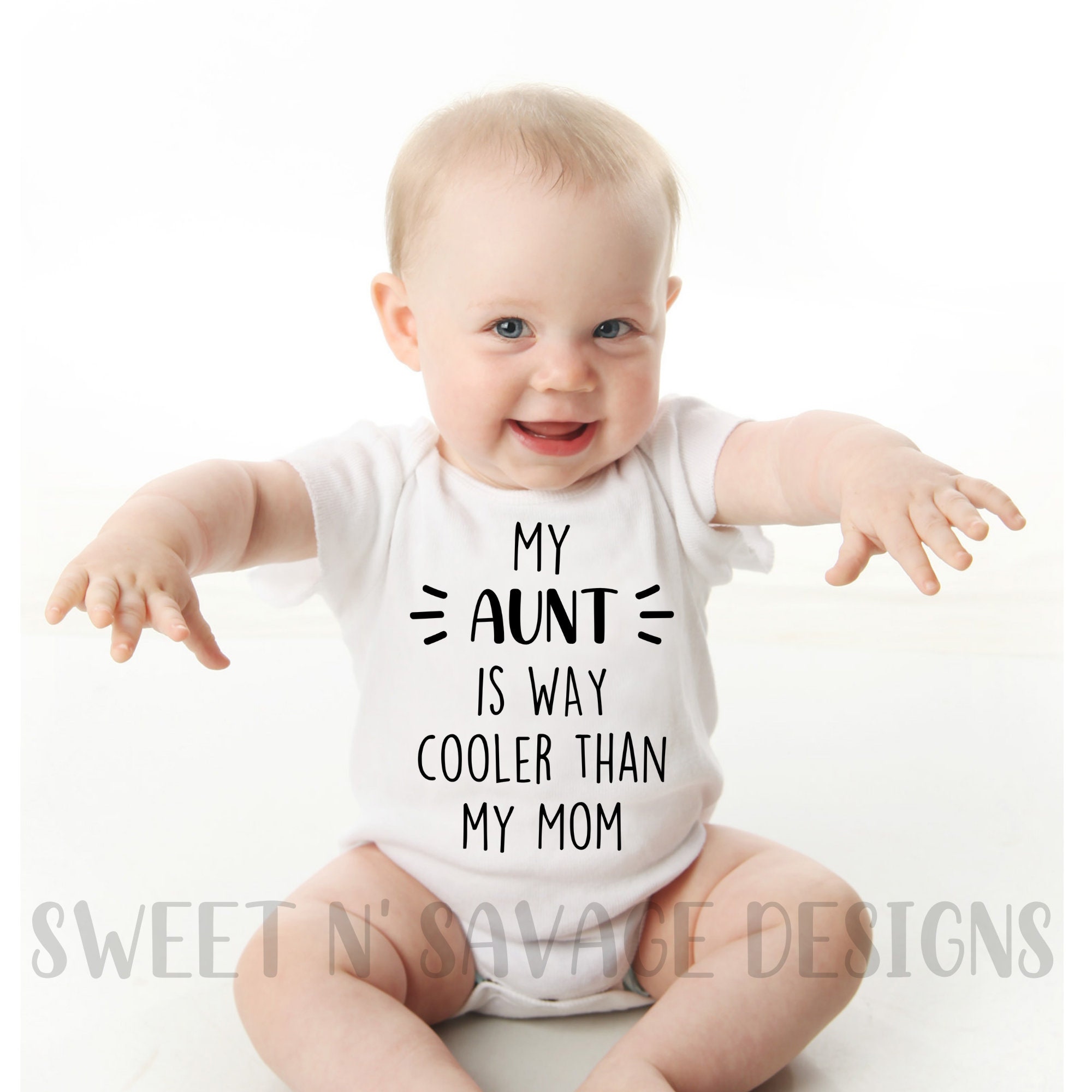 Aunt Baby Clothes My Aunt is Way Cooler Than My Mom Onesie® Etsy