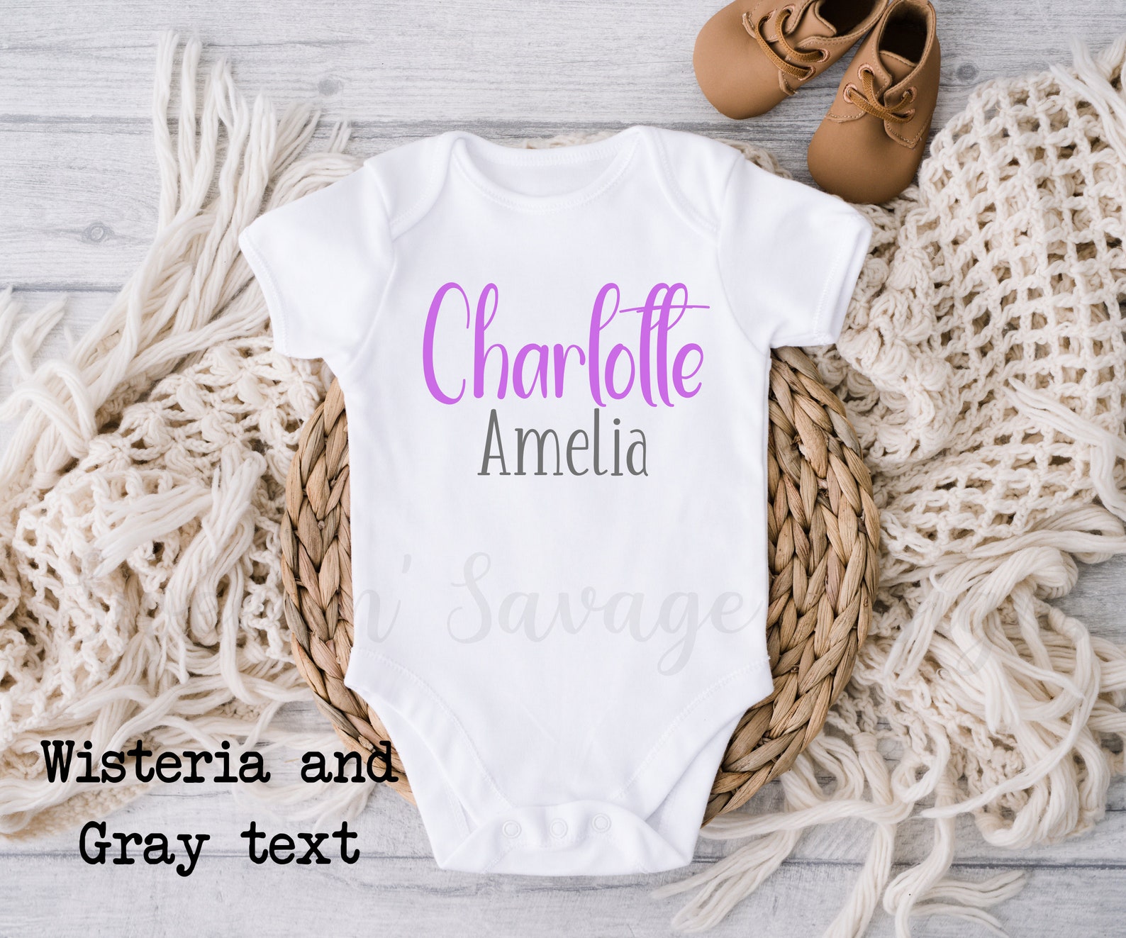Baby Girl Custom Name Onesie® Personalized Baby Gifts Name Etsy