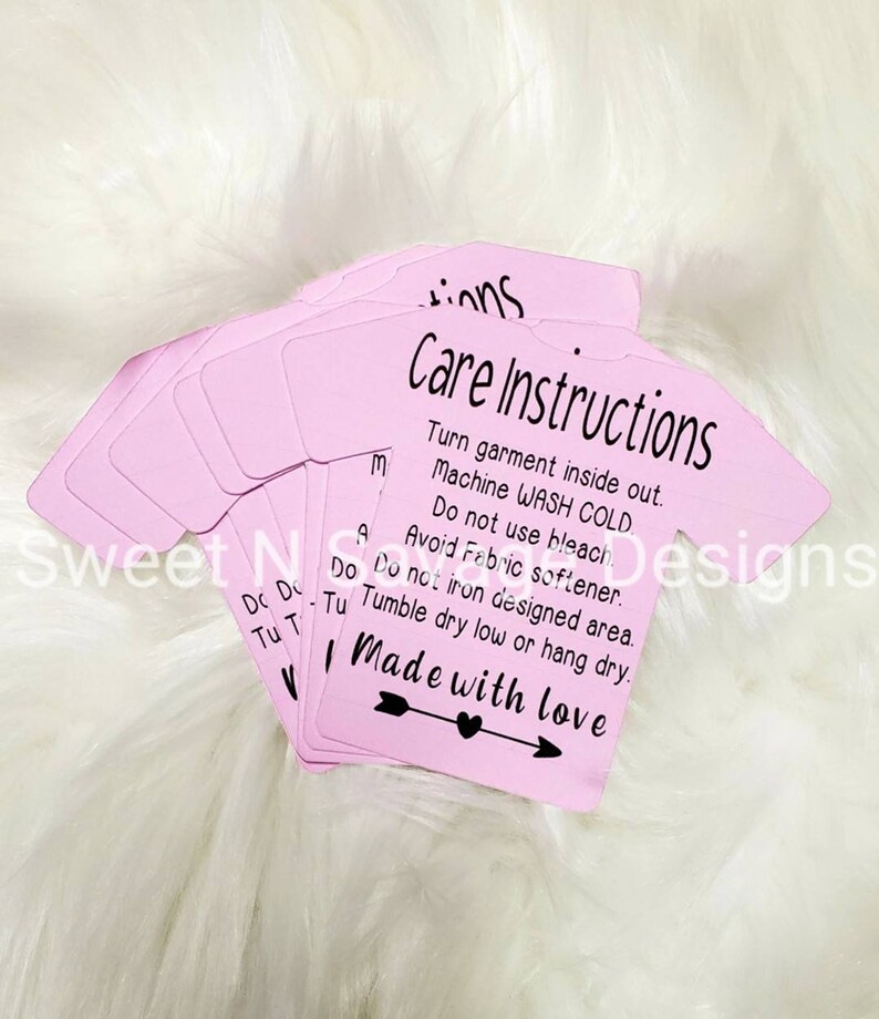 washing instruction cards shirt care cards printable etsy