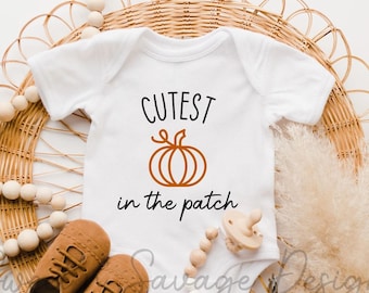 Cutest Pumpkin in the Patch Onesie®, Halloween Baby Onesies®, Baby Shower Gift