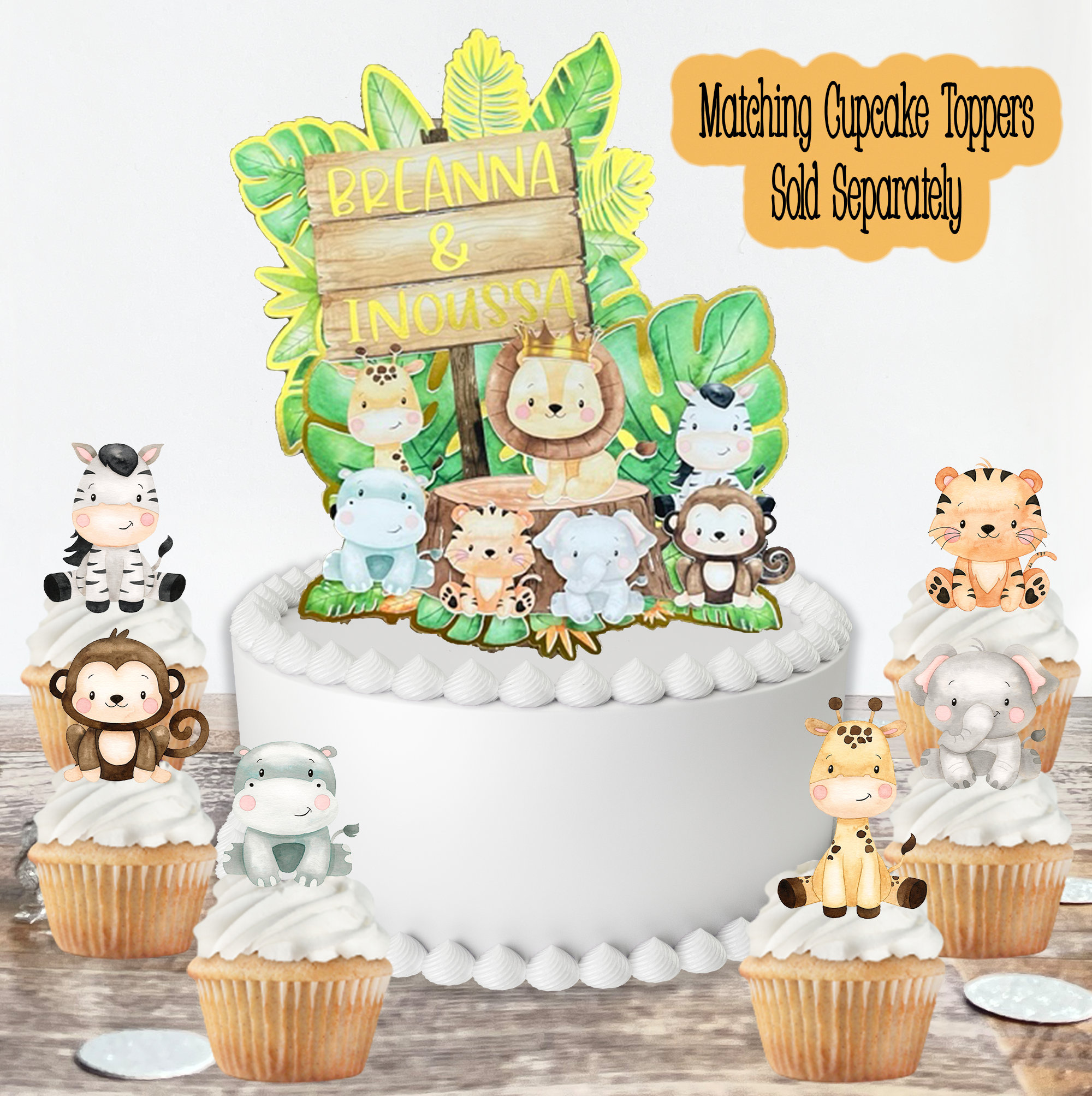 Safari cake topper safari birthday birthday decoration baby -  Portugal