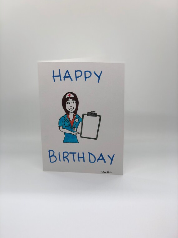 Nurse Birthday Card | Etsy