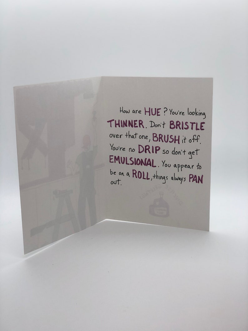 Painter Birthday Card - Etsy