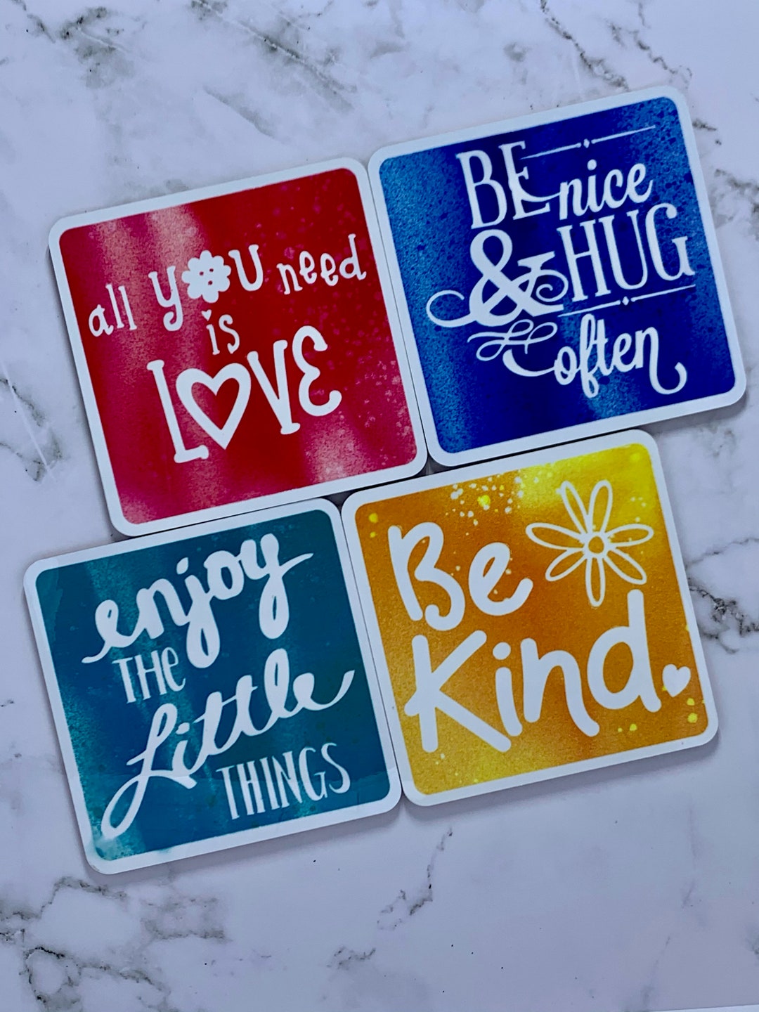 Inspirational Coaster Set Infusible Ink Coasters Set of 4 Etsy