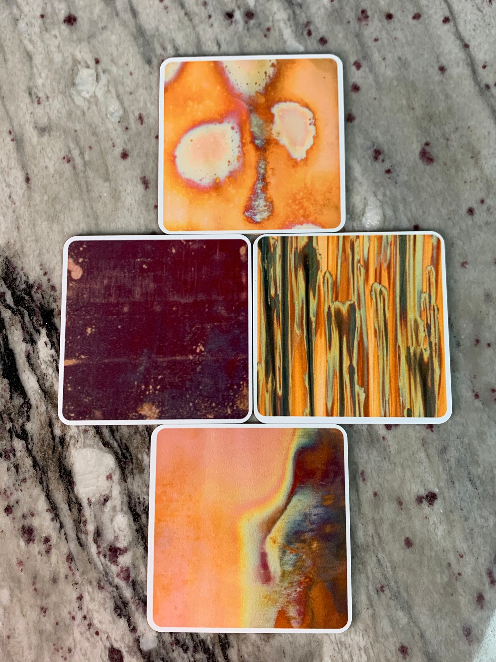 Copper Burnish Design Coaster Set Infusible Ink Coasters Set Etsy