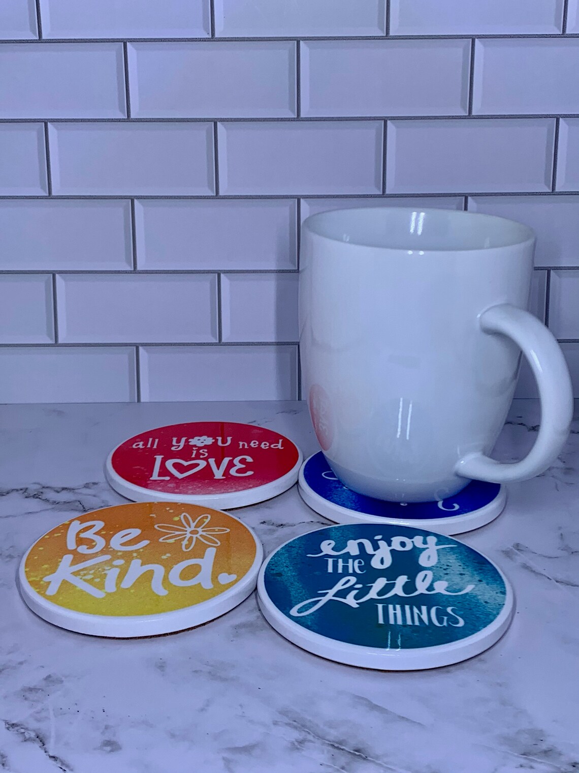 Inspirational Coaster Set Infusible Ink Coasters Set of 4 Etsy