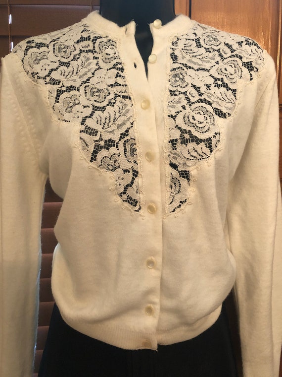 Vintage Hand Knit Lace Top