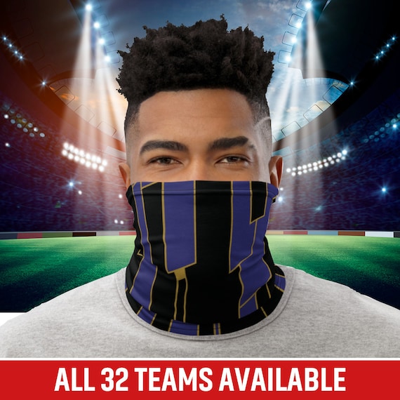 One Size NFL Baltimore Ravens Unisex Face Mask Gaiter Big Logo Team Colors