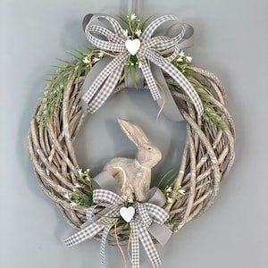 Door wreath for Easter, Easter wreath, Easter decoration, spring wreath with bunnies