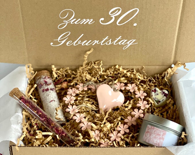 Geschenk Box personalisiert Geschenk 30 Geburtstag Freundin Geschenk Wellness Spa Box