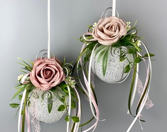 Window decoration ball pink window decoration hanging window hanger all year round window decoration rose ball decoration for hanging windows