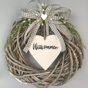 Willkommensschild Türkranz Ganzjährig - Auswechselbare Deko Für Haustüren