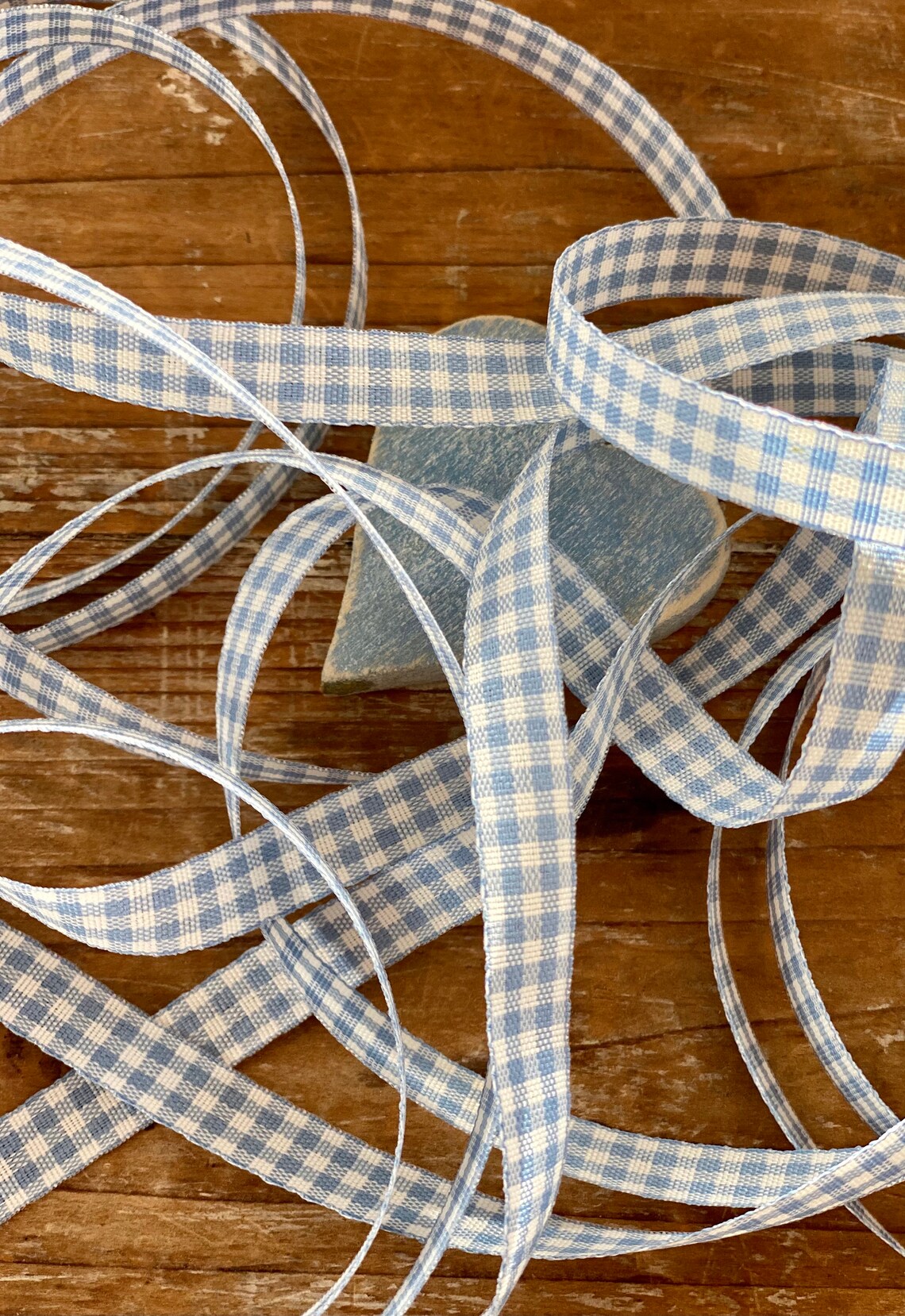 Band Vichy Karo VintageBlau Deko Band kariert Etsy