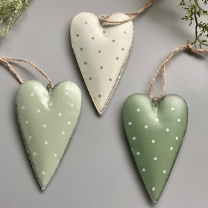 Heart for hanging, hearts in green, heart decoration, window decoration heart, heart hanger for windows, decoration in summer, small gift