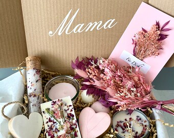 Personalisierte Geschenkbox für Mama, Muttertagsgeschenk, Geschenkset Entspannung Mütter, Geschenkkorb Muttertag, Geschenk Wellness Mutti