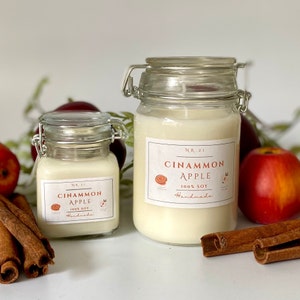 Scented candle soy wax pumpkin, pumpkin autumn decoration, scented candle in a glass autumn, candle gift handmade cinnamon apple candle, candle vegan