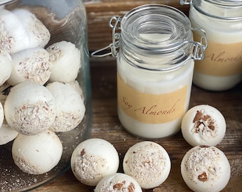 Badekugel Mandel, Badepraline, Badetrüffel Mandelmilch, Zeit für mich, Kleines Geschenk