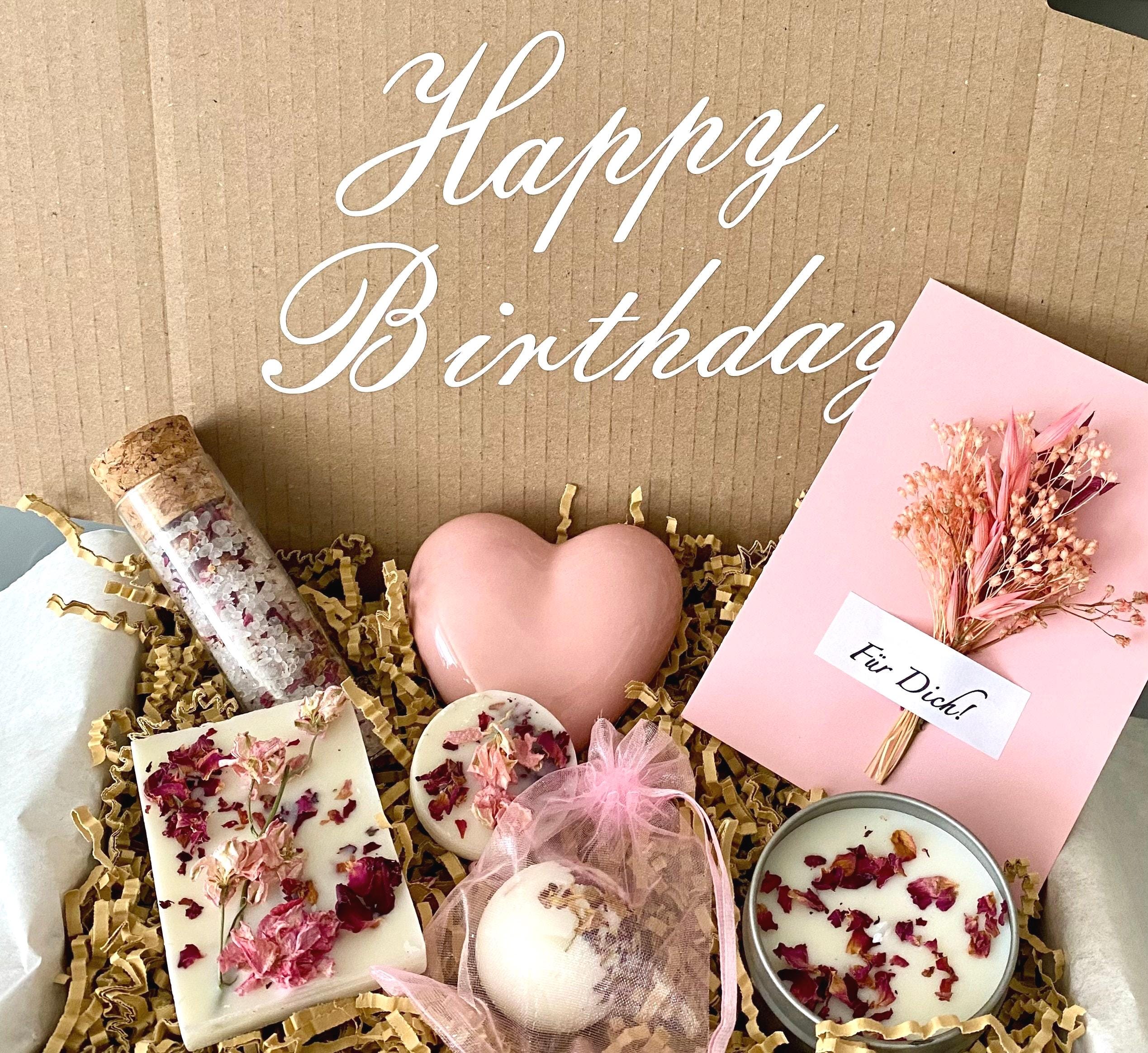 Personalized gift box for women, girlfriend gift, gift basket with name, wellness box for mothers, wellness gift set rose pink