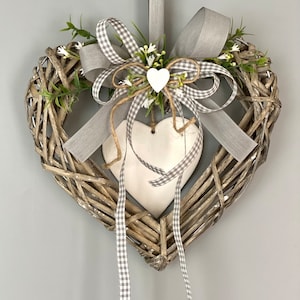 Door wreath all year round, heart shaped wreath, heart for the door, favorite wreath, front door decoration, housewarming gift image 5