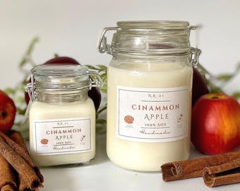 Duftkerze Kürbis aus Sojawachs zur Herbstdekoration im 212ml Glas