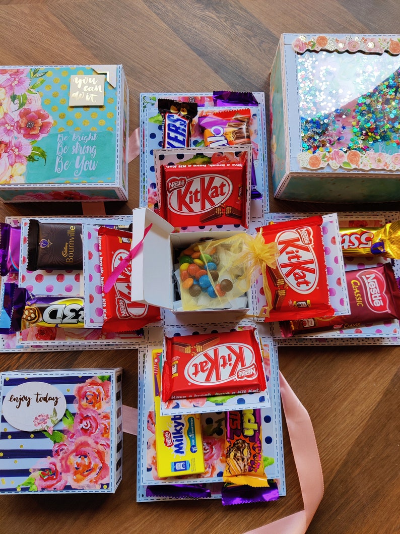 Handmade customised chocolate Explosion box for gifting Etsy