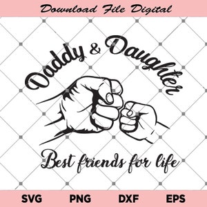 Papá e hija Mejores amigos de por vida Svg, Papá e hija Svg, Día del padre Svg, Papá Svg, Hija Svg, Descargar archivo digital