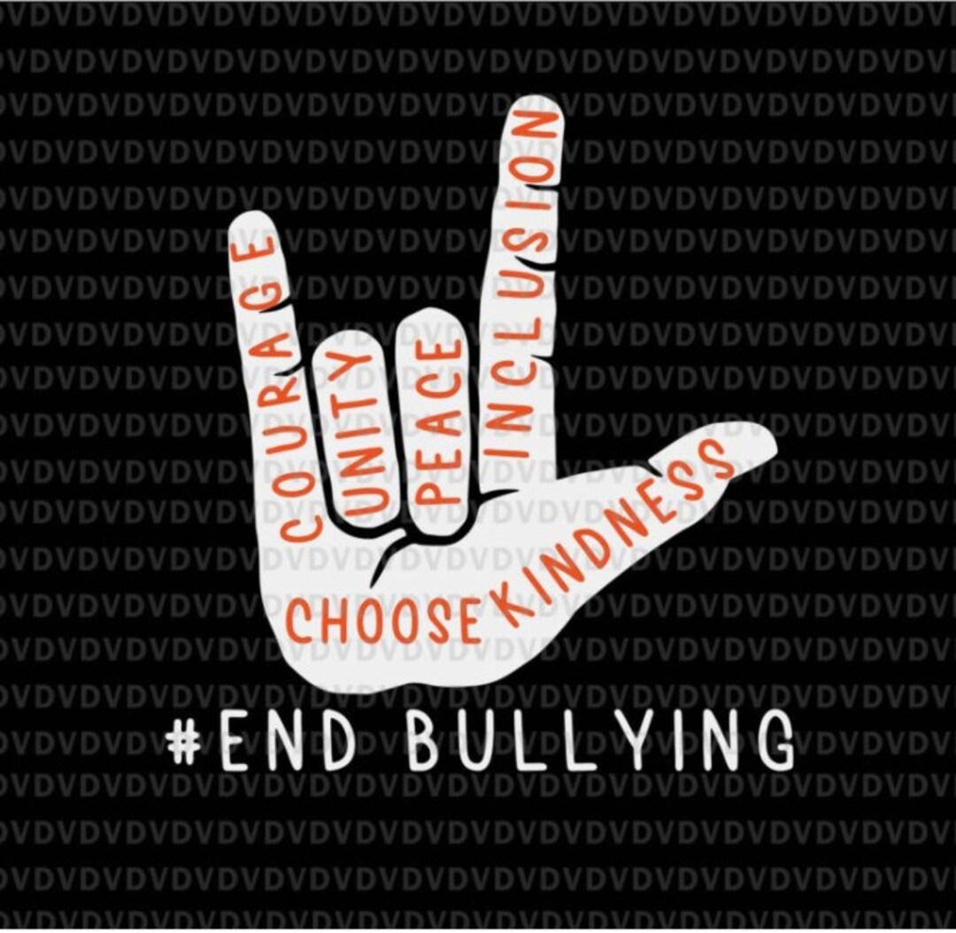 Unity Day Orange Kids Svg Anti Bullying Love Sign Language Etsy